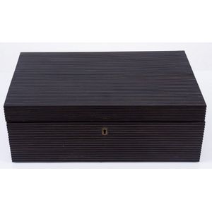 An Anglo-Indian ebony sewing box, mid 19th century, comprised…