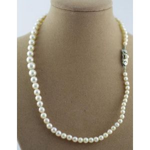 Macy's Pearl Necklace, 18 14k White Gold White Cultured South Sea  Graduated Pearl Strand (10-13mm) - Macy's