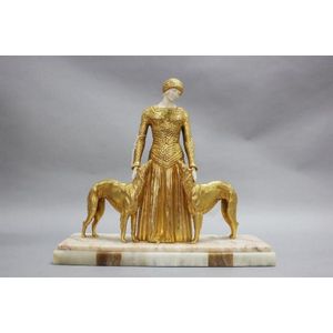 'Eternal Friends Forever' Chiparus style figure group in gilt…