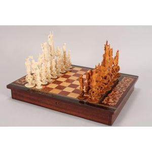 Chinese Chess Set Made of Rosewood Made of PU, 22x30cm Elegant Gift Edition