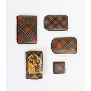 A collection of five Tartanware notebook cases, Scottish, circa…