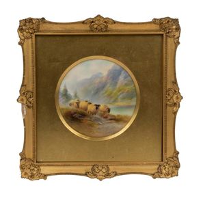 A Royal Worcester porcelain plaque by Harry Stinton, 1916,…