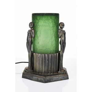 Louise Cross Fort Franckart, American Art Deco table lamp,…