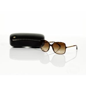 Chanel Brown Striped/ Brown Gradient 5210-Q Square Sunglasses Chanel