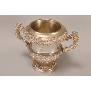 Heavy Victorian Old Sheffield Plate wine cooler, c1850's, of…