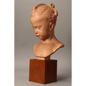 Louvre Museum reproduction sculpture, of the 'Bust of a young…