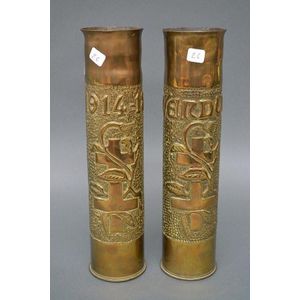 World War WWII MK2 40mm Brass Shell Casing Trench Art Vase Beautiful