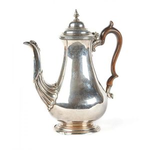 A Sheffield Plate coffee pot circa 1830, of baluster form with…