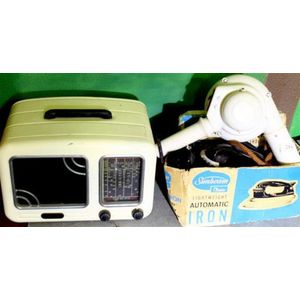 Two early appliances including Sunbeam light weight automatic…