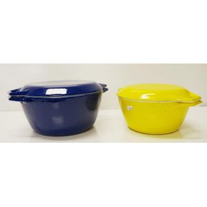 Graduated pair Copco Denmark oven ware pots lidded oven pots, 1…