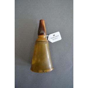 Antique Bronze/brass Black Powder Flask With Screw Cap 
