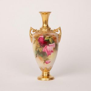 Royal Worcester Roses Vase, 1920, 21.5cm Height - Royal Worcester ...