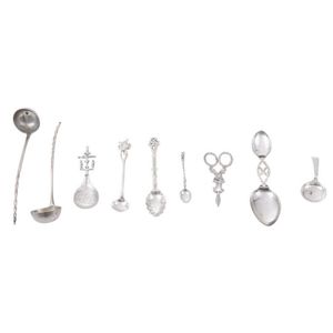 A collection of flatware, 18th century and later, comprising a…