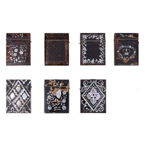 Seven Victorian tortoiseshell card cases, late 19th century,…
