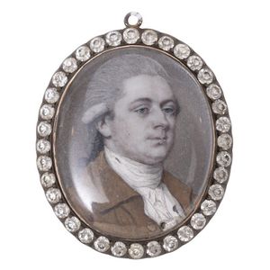 A portrait miniature of a gentleman, 18th century, the finely…