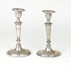 Victorian Adams Style Silver Candlesticks, Sheffield 1899 - Candelabra ...