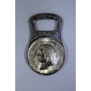 Gallia Christofle Napoleon bottle opener in box, 8 cm high, 5…