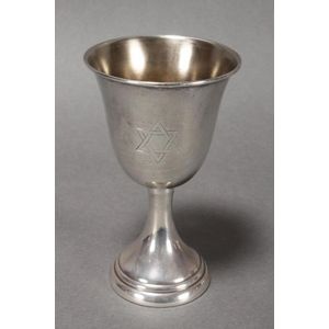 Australian Judaic sterling silver kiddush cup, c.1920's, marked…