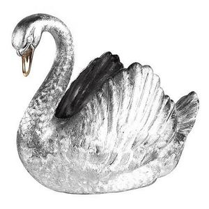 A fine Elizabeth II silver swan centrepiece, naturalistically…