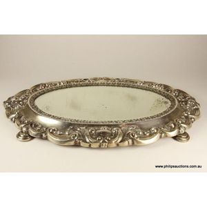 A mirrored silver table centre piece, 19th century, European,…