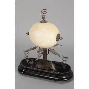 Australian silver plate and emu egg centre piece, with central…