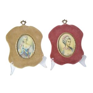 Pair of Italian portrait miniatures mid 20th century, court…