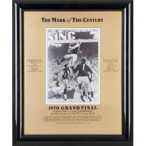 'The Mark of the Century', display comprising action photograph…