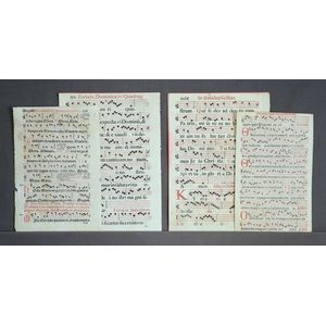 A batch of 21 early printed Psalter pages. Some 16th century.…