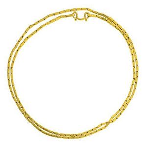 22ct Gold Chain with Bar Links and Scroll Clasp - Necklace/Chain ...