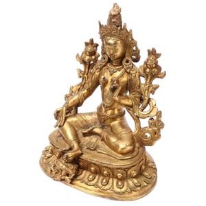 Sino-Tibetan gilt bronze Tara, depicted seated with a downwards&hellip;
