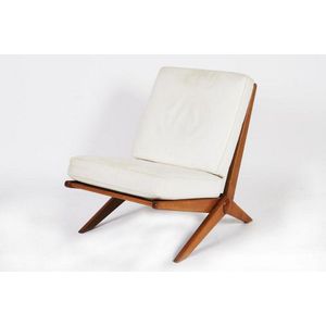 Parker furniture, two Australian Scissor chairs, birch, with…