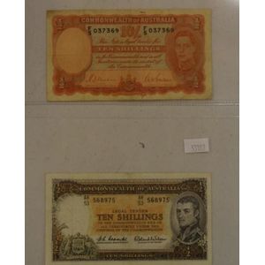 Two Commonwealth of Australia Ten Shilling notes 1. Sheehan &…