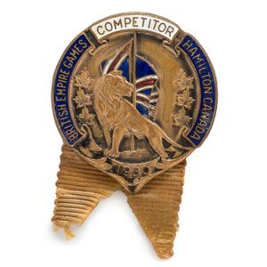 1930 1st British Empire Games in Hamilton, Competitor's badge…