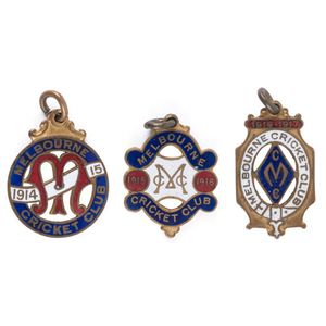 Melbourne Cricket Club, 1914-15 membership medallion, made by…