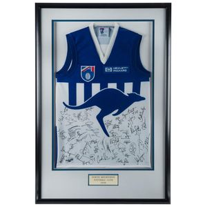 North Melbourne: framed and glazed North Melbourne football…