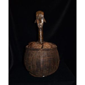 Kota basket reliquary figure, Gabon Africa. Metal and natural…