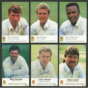 English Test Cricketers: 1990s Cornhill Insurance signed Test&hellip;