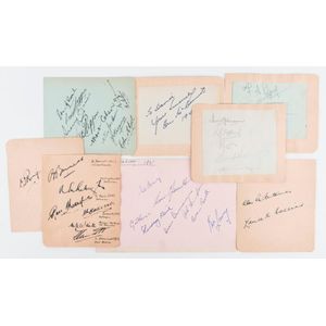 Australia: Pages removed from various autograph books, with…