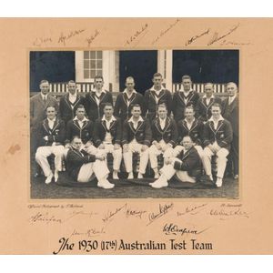 1930 Australian Criket Team, official team photograph, taken by…
