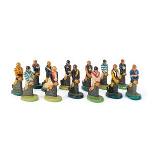 Plaster Figurines: A set of the 12 VFL Clubs plus Victoria,…