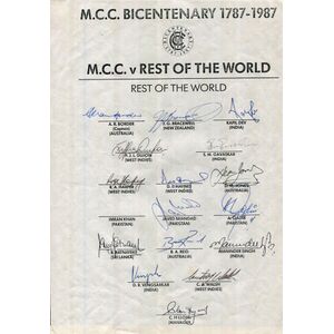 A collection of 6 different official team sheets, comprising M.…