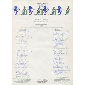 1988 Australia v England, Bicentennial Test at SCG, team sheet…