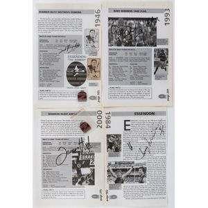 Grand Finals: Collection of signed images or pieces by players…