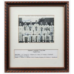 First Test, Trent Bridge, June 1948, The English Team, signed…