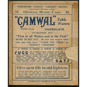 Score Cards: comprising 1902 (Aug.11-13) Surrey County Cricket…