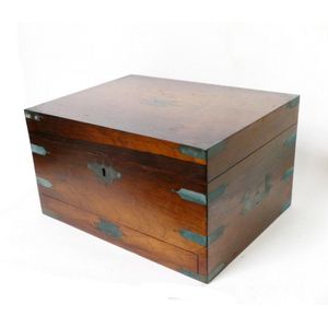 An early 19th century travelling vanity/doctor's box, rosewood…