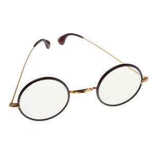 A pair of vintage gold filled spectacles, 42 mm diam round form…