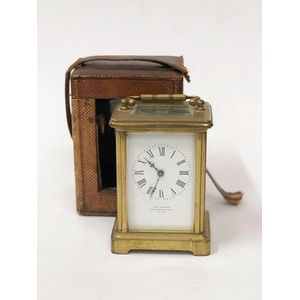 French brass cased carriage clock, for G & T young Dunedin &…