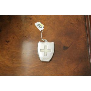 A Victorian silver 'Red Cross' medical case with fitted…
