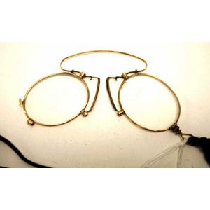 Antique Eye Glasses, Pince Nez Glasses All Three, Ca: 1900. 